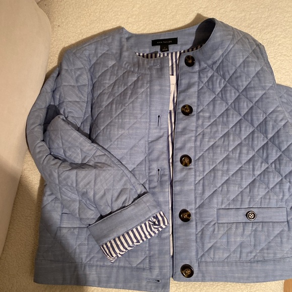New Ann Taylor blue quilted jacket size:4 - Picture 4 of 8